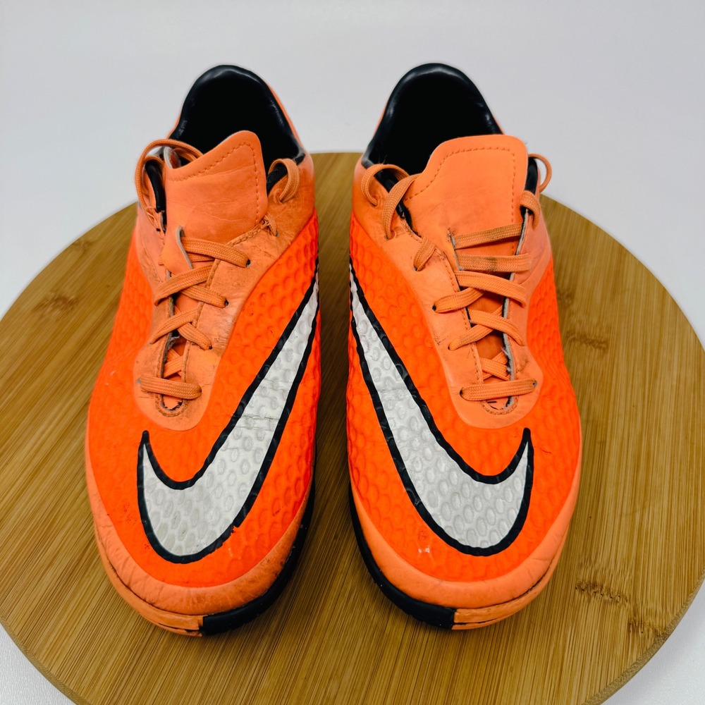 Nike Hypervenom Phelon IC Orange White Black Soccer Shoes 599849-800 Mens 6.5